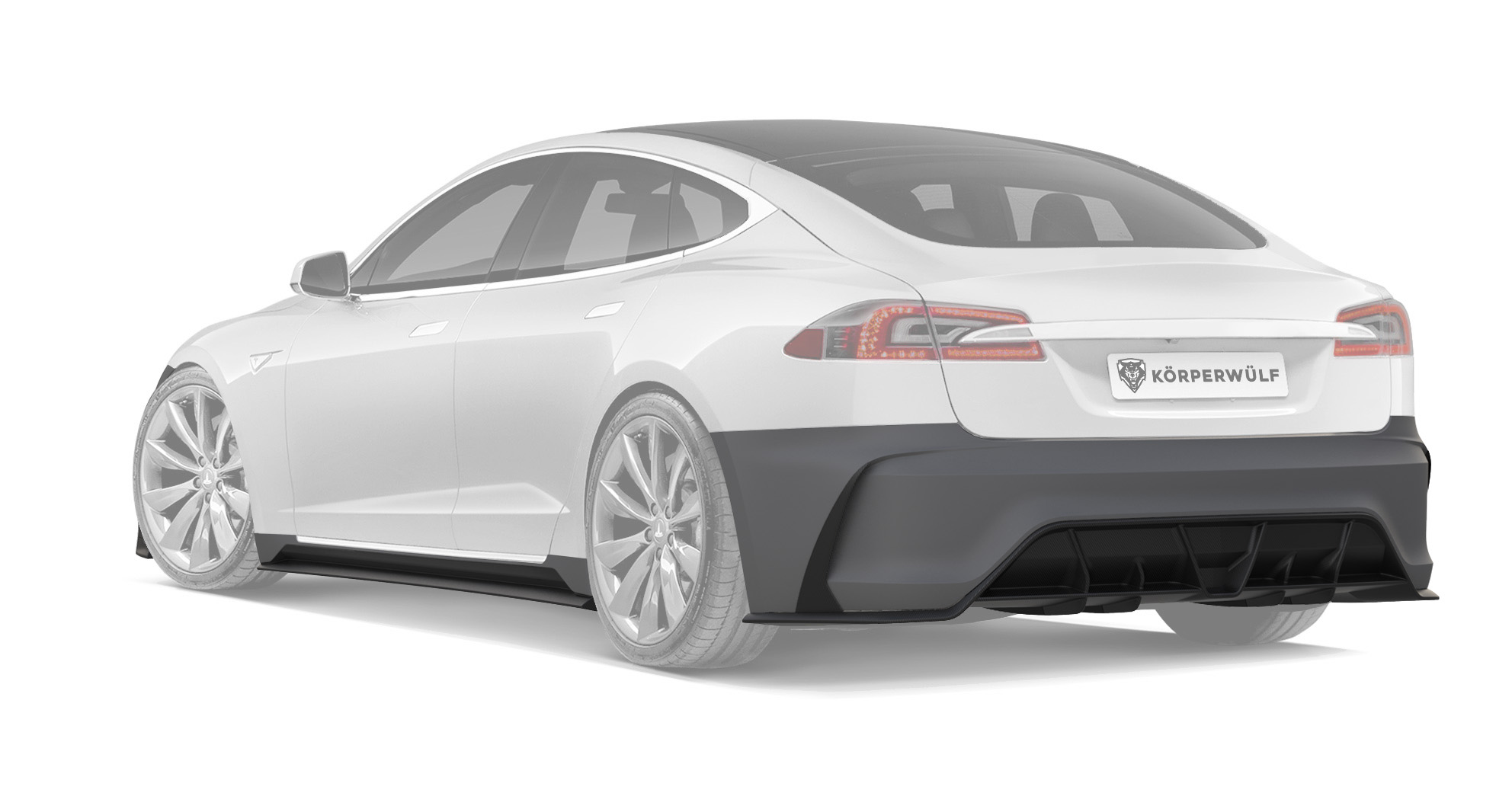 Duraflex 2012-2016 Tesla Model S UTech Rear Diffuser - 1 Piece » iRace Auto  Sports